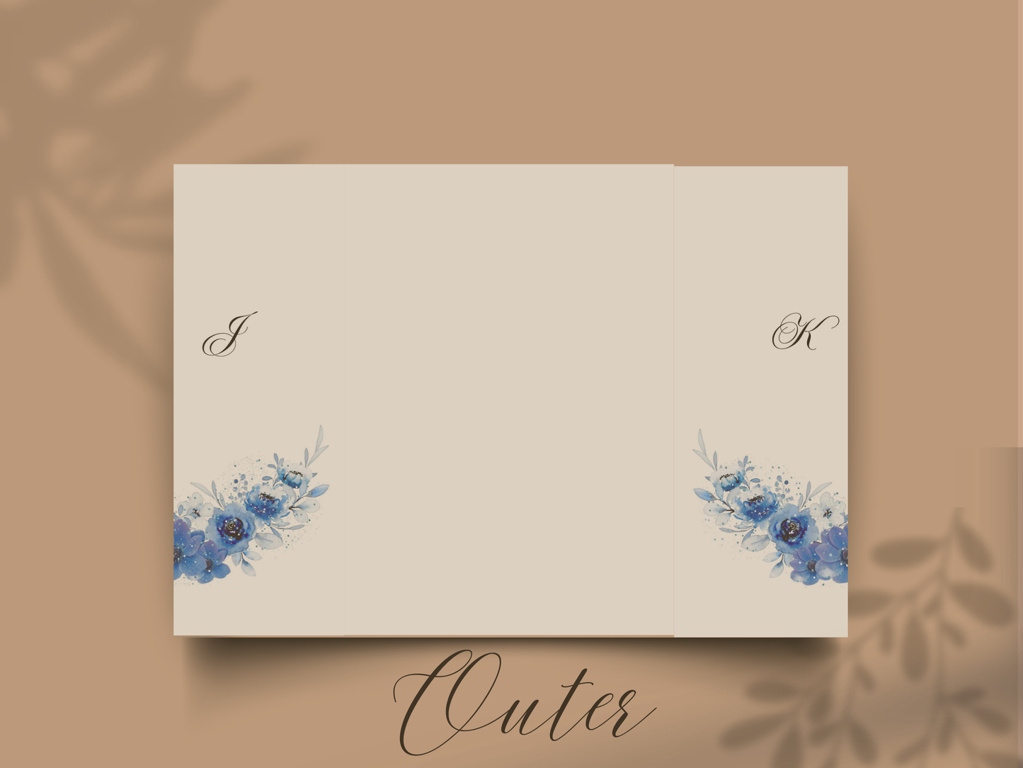 Gatefold Wedding Invitation Template, Menu Card, Thank you Card, Place Card, Name Card WI268