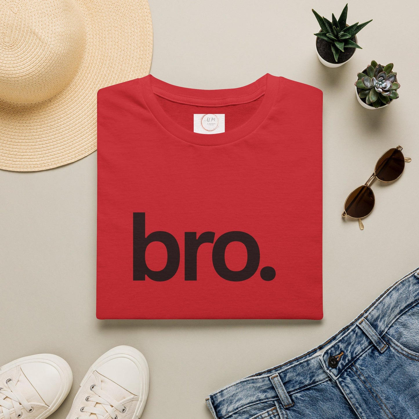 Bro. T-Shirt — Minimalist Bold Typography Tee for Friends & Casual Wear