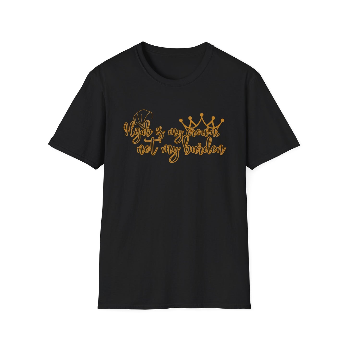 Empowerment Unisex Softstyle T-Shirt - "Hijab is my Crown, Not My Burden"