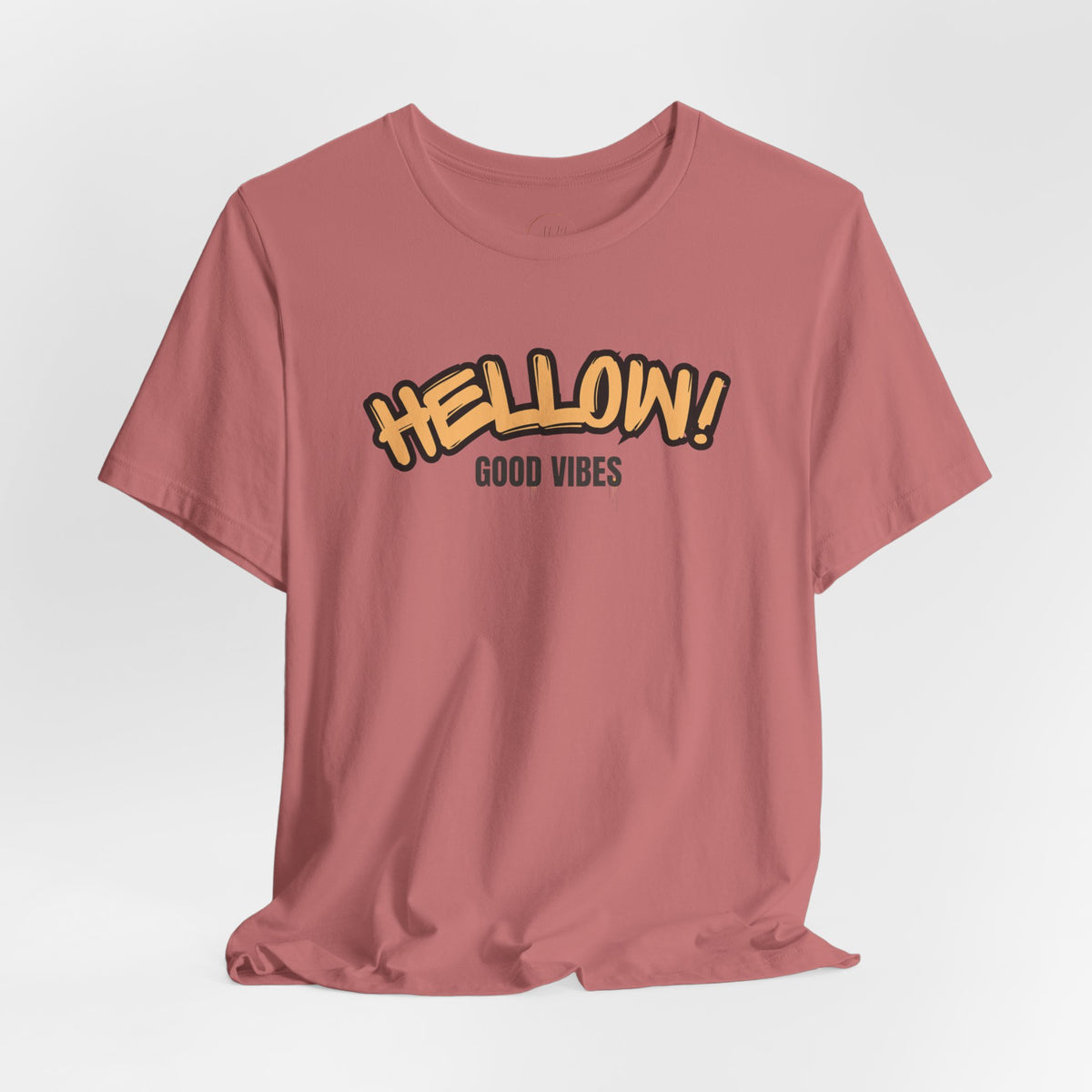 HELLOW! Good Vibes Tee | Retro Bubble Graphic T-Shirt