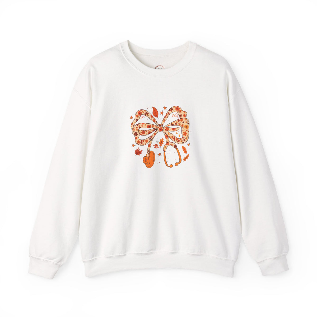 Leopard Bow Paw Print Crewneck Sweatshirt