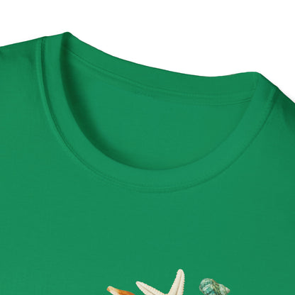 Shell Print Unisex T-Shirt | Beach-Themed Casual Summer Tee