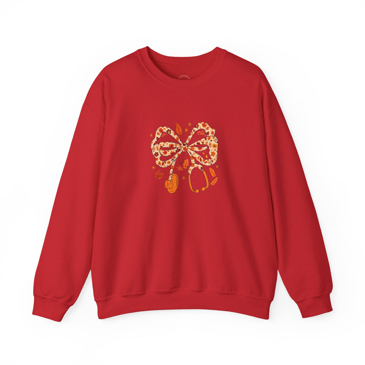 Leopard Bow Paw Print Crewneck Sweatshirt