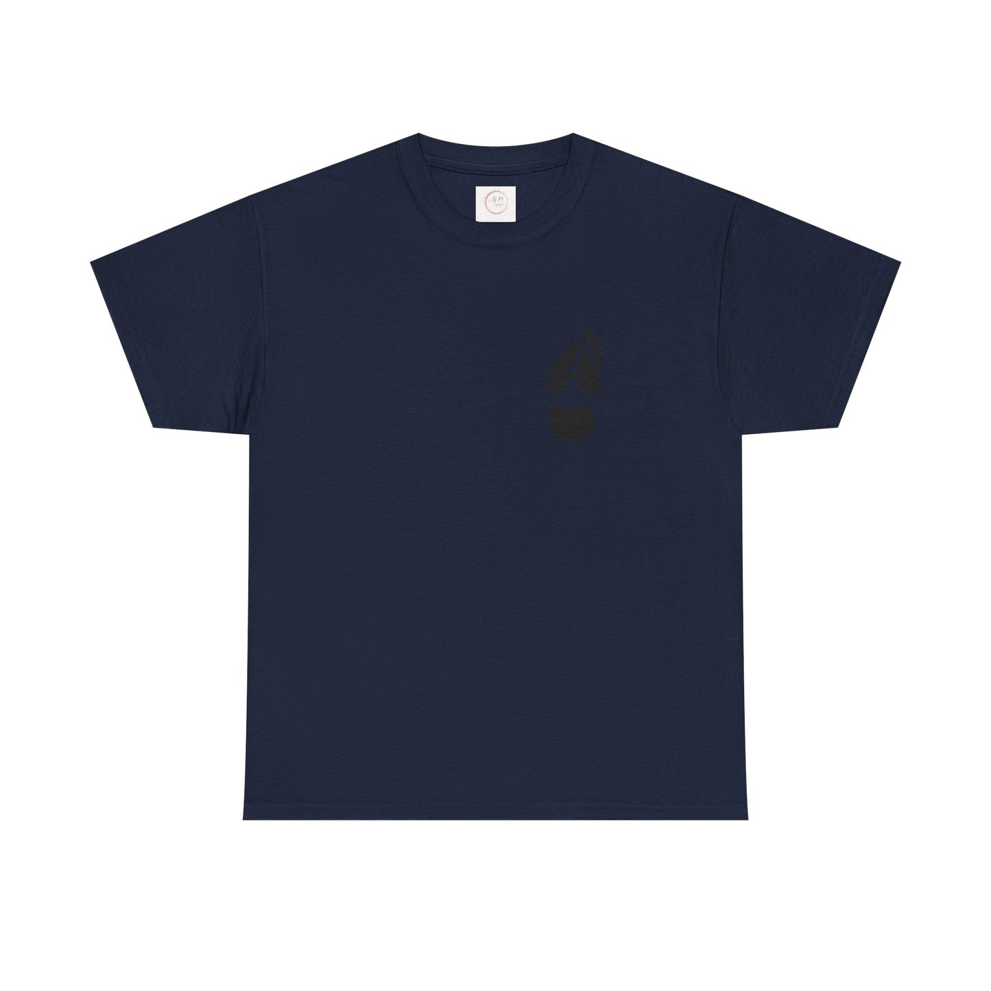 Initial Heart Tee — Minimalist 'A' Monogram T-Shirt