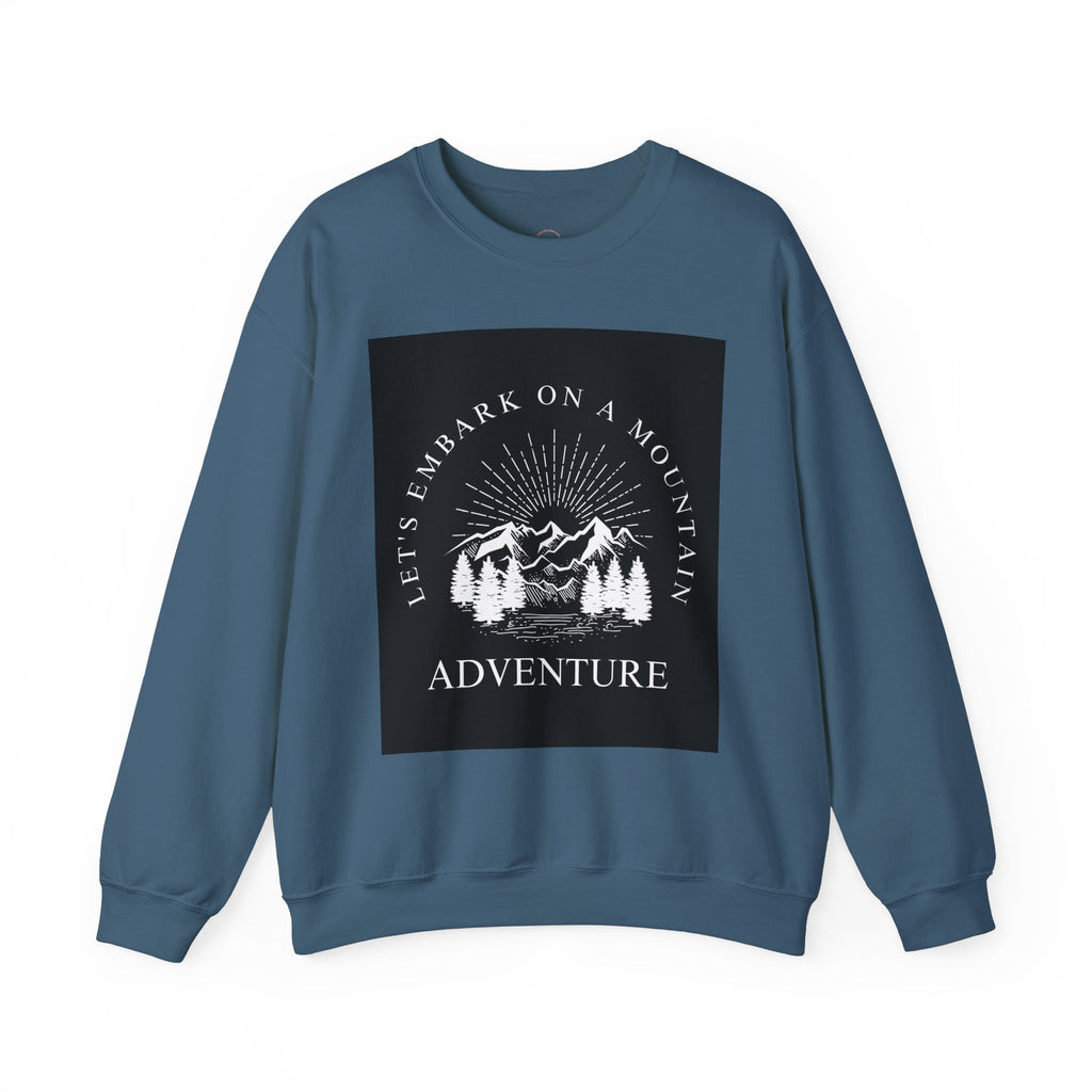 Mountain Adventure Crewneck Sweatshirt - Hiking Apparel, Outdoor Adventure