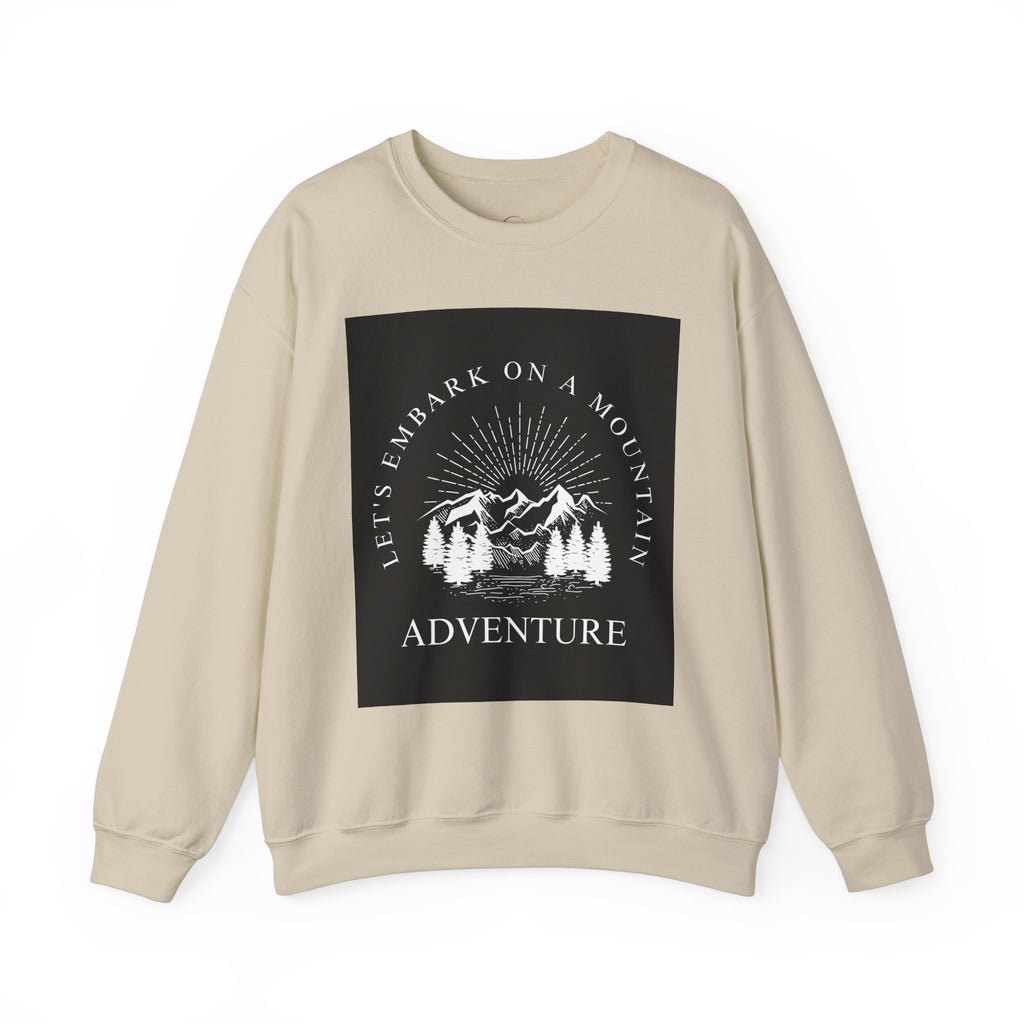 Mountain Adventure Crewneck Sweatshirt - Hiking Apparel, Outdoor Adventure