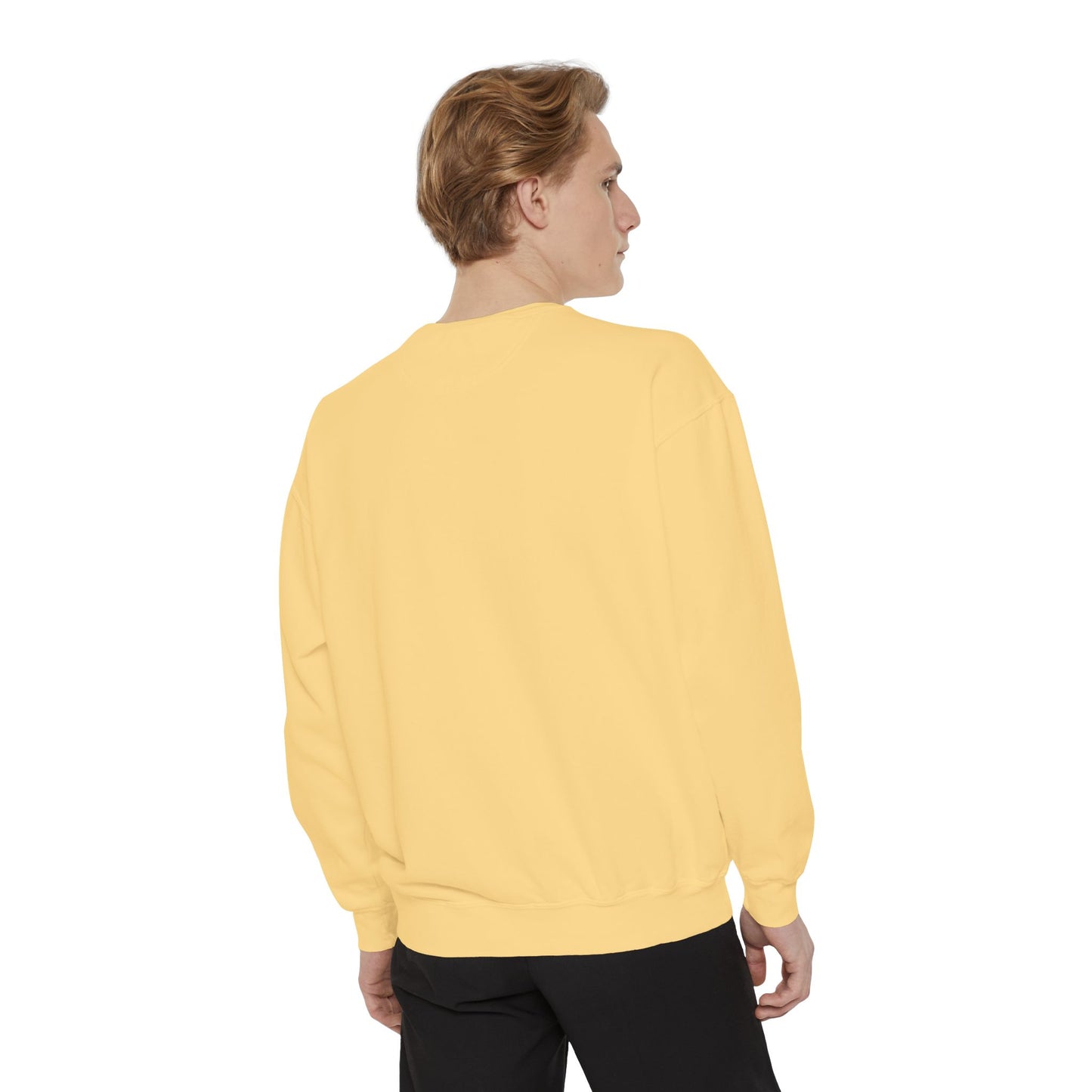 Garment-Dyed Sweatshirt - 'Wait and See' Design