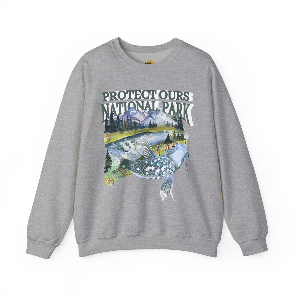 Nature Lover's Crewneck Sweatshirt - Protect Our National Park, Gift for Hikers, Eco-Friendly Apparel, Outdoor Adventure Clothing