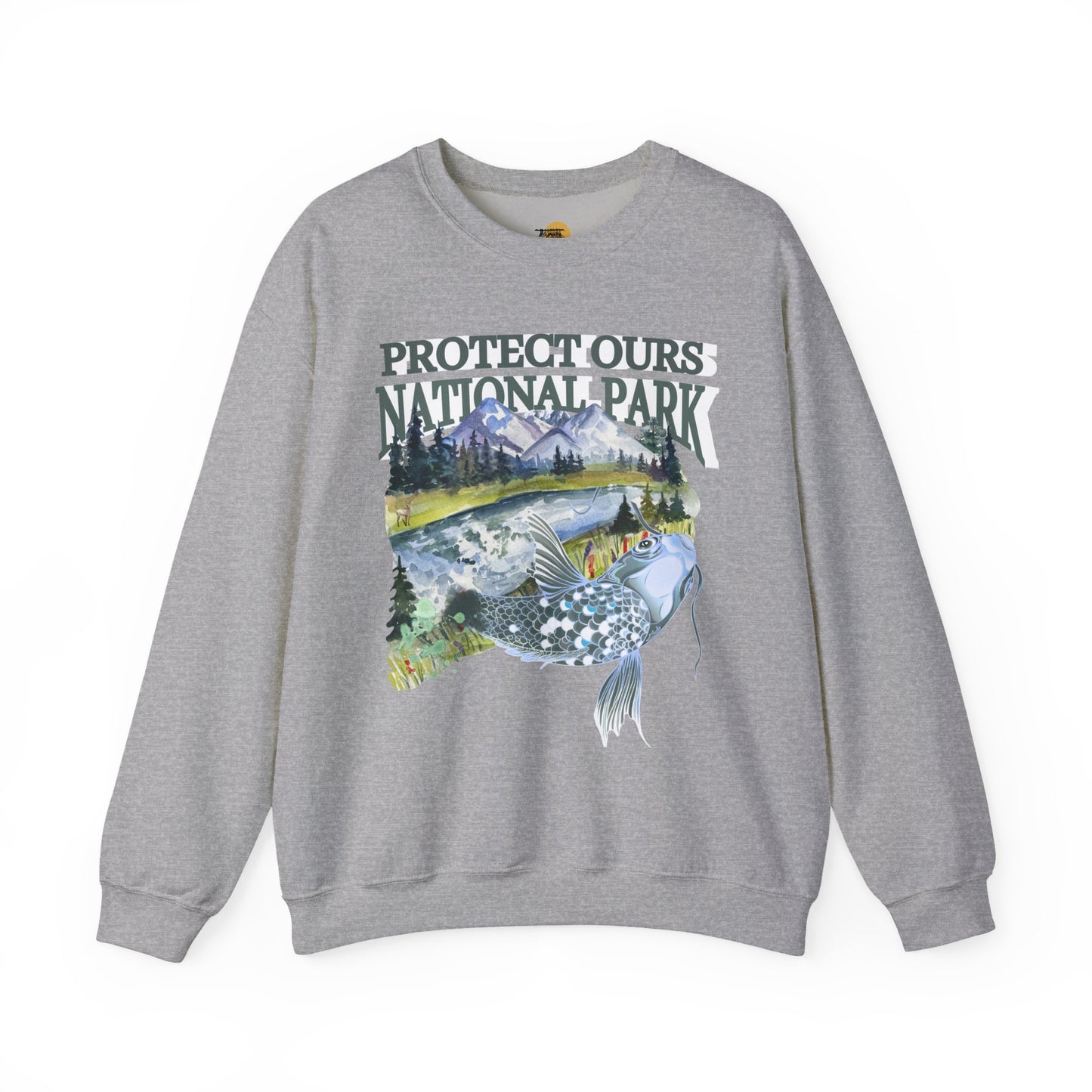 Nature Lover's Crewneck Sweatshirt - Protect Our National Park, Gift for Hikers, Eco-Friendly Apparel, Outdoor Adventure Clothing