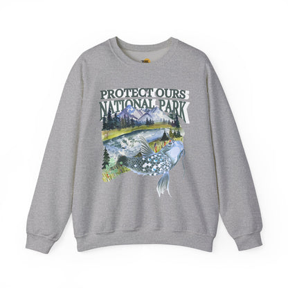 Nature Lover's Crewneck Sweatshirt - Protect Our National Park, Gift for Hikers, Eco-Friendly Apparel, Outdoor Adventure Clothing
