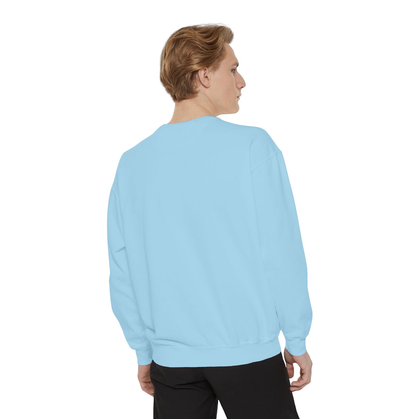 Garment-Dyed Sweatshirt - 'Wait and See' Design