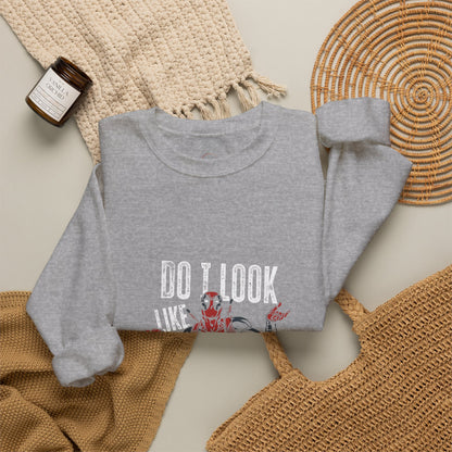 Do I Look Like I Care? Crewneck Sweatshirt — Funny Sarcastic Floral Pullover
