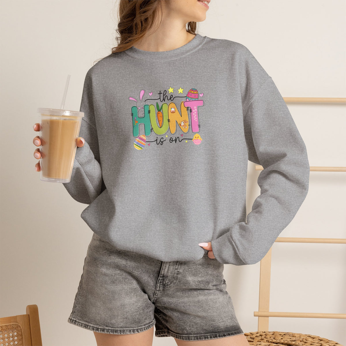 Easter 'The Hunt Is On' Crewneck Sweatshirt