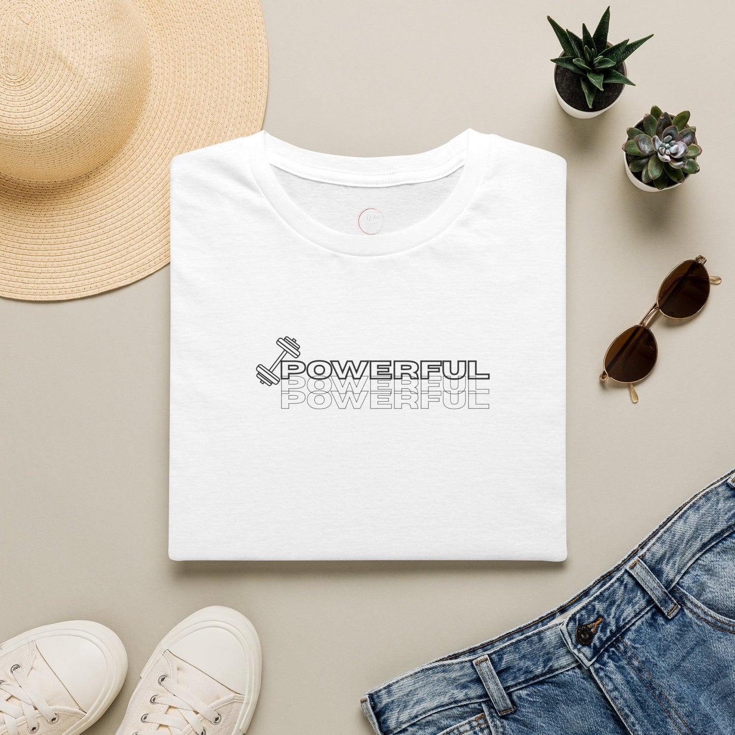 Minimalist "I'M" Embroidered T-Shirt