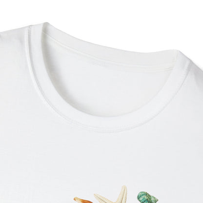 Shell Print Unisex T-Shirt | Beach-Themed Casual Summer Tee
