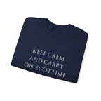 Scottish Style Unisex Sweatshirt Comfortable Outfit Keep Calm and Carry On Design - A1 Majestic