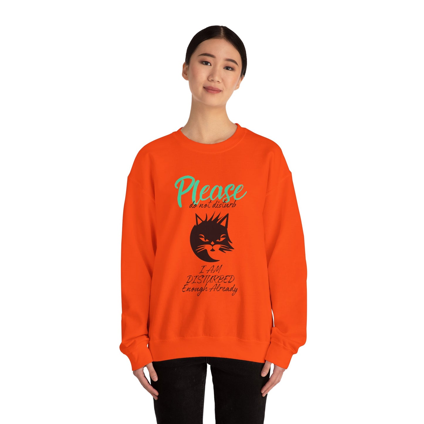 Please Do Not Disturb Cat Unisex Crewneck Sweatshirt