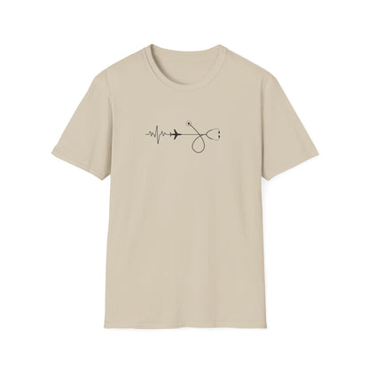 Heartbeats & Healing Unisex T-Shirt, Medical Nurse Doctor Gift