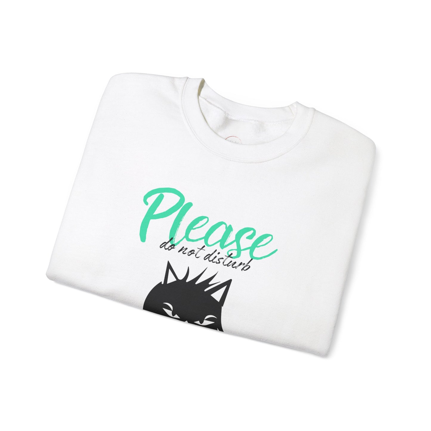 Please Do Not Disturb Cat Unisex Crewneck Sweatshirt