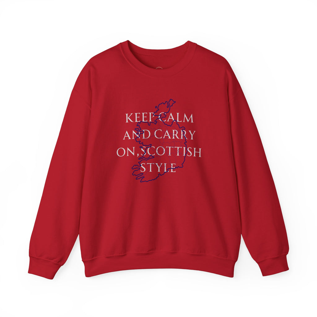 Scottish Style Unisex Sweatshirt Comfortable Outfit Keep Calm and Carry On Design - A1 Majestic