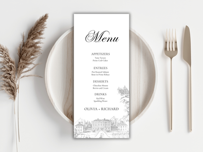 Wedding Invitation Bundle, RSVP, Wedding Water Bottle Label, Thank You Card, Table Card, Menu Card, Reception Card, Details Card. WI272