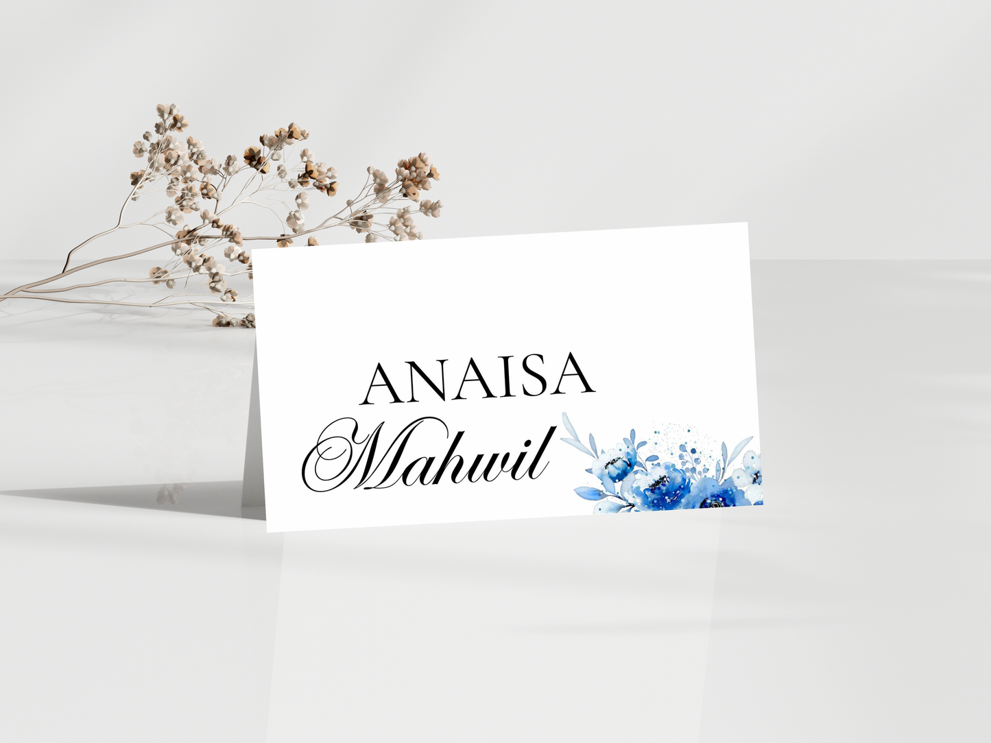 Gatefold Wedding Invitation Template, Menu Card, Thank you Card, Place Card, Name Card WI268