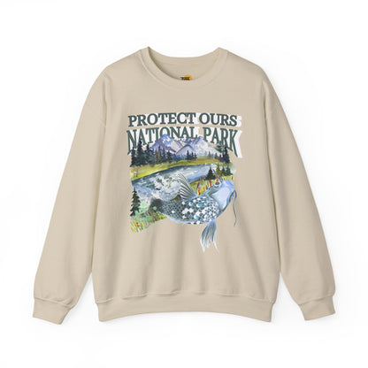 Nature Lover's Crewneck Sweatshirt - Protect Our National Park, Gift for Hikers, Eco-Friendly Apparel, Outdoor Adventure Clothing