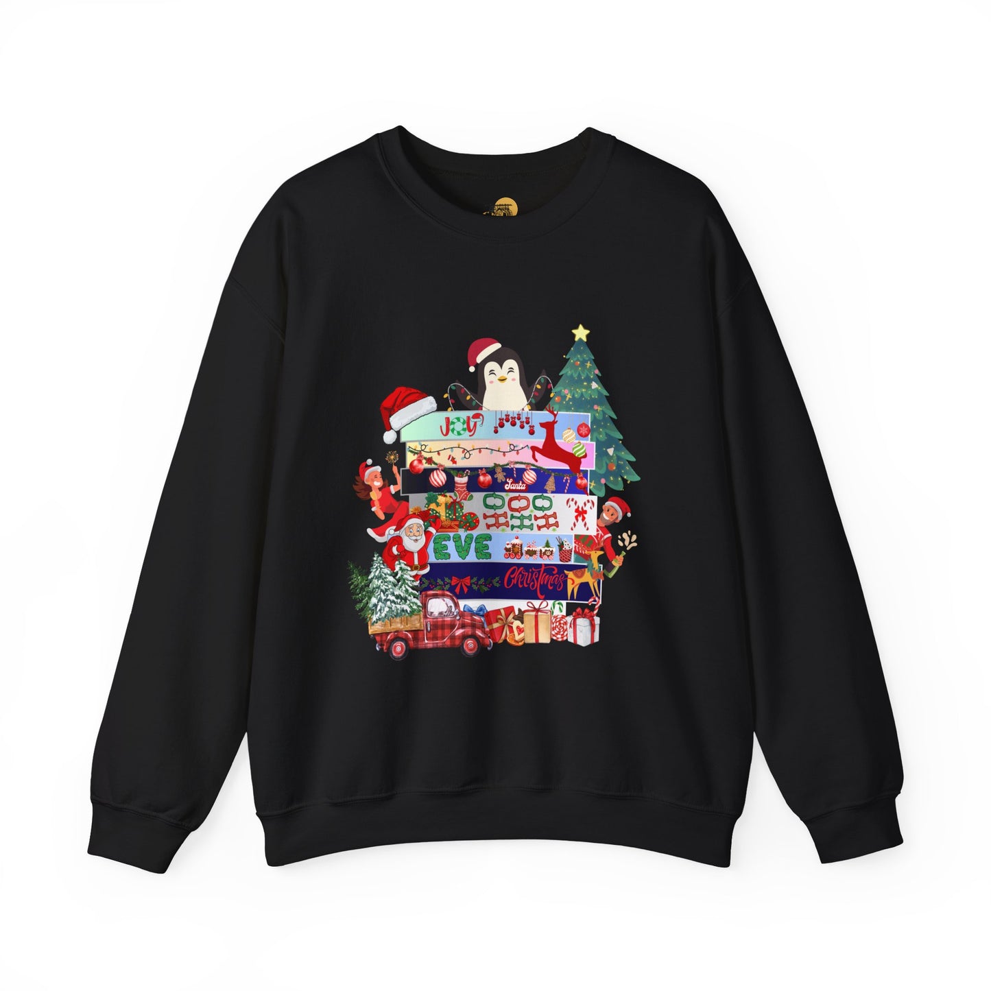 Festive Penguin Crewneck Sweatshirt, Winter Clothing, Holiday Gift, Cozy Sweater, Christmas Sweatshirt, Casual Wear