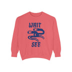 Garment-Dyed Sweatshirt - 'Wait and See' Design