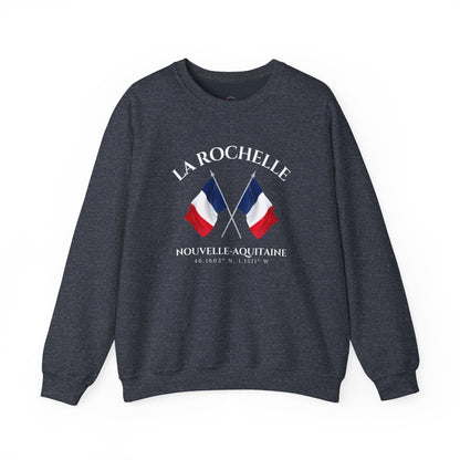 La Rochelle Unisex Sweatshirt, Heather France Sweater, Crewneck Jumper, French