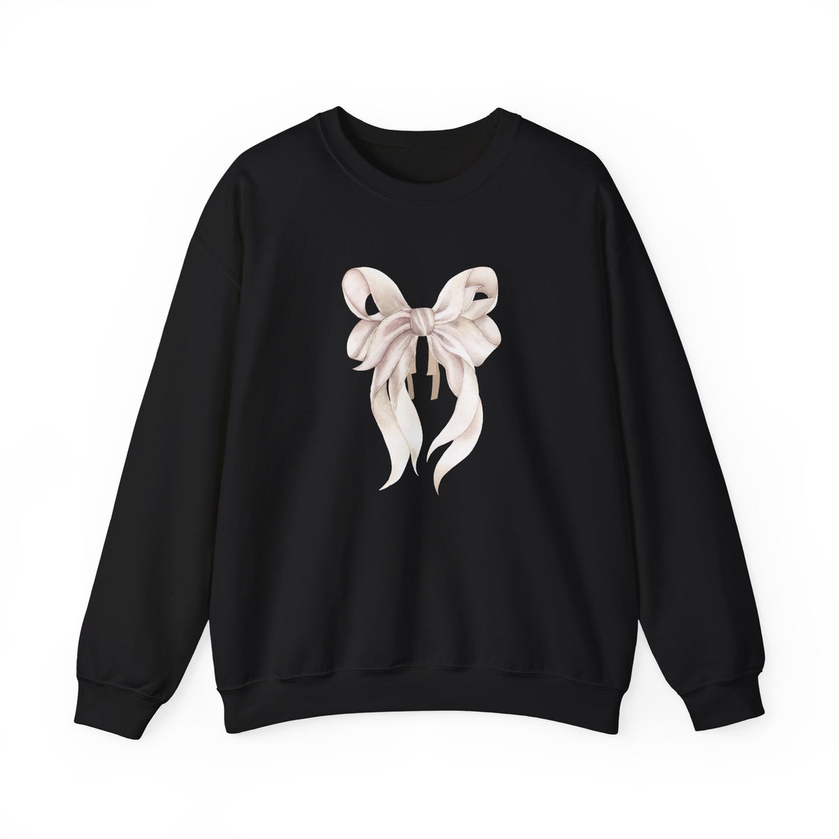 Bow Sweatshirt, Coquette Girl Sweatshirt, Feminine Floral Bow Crewneck