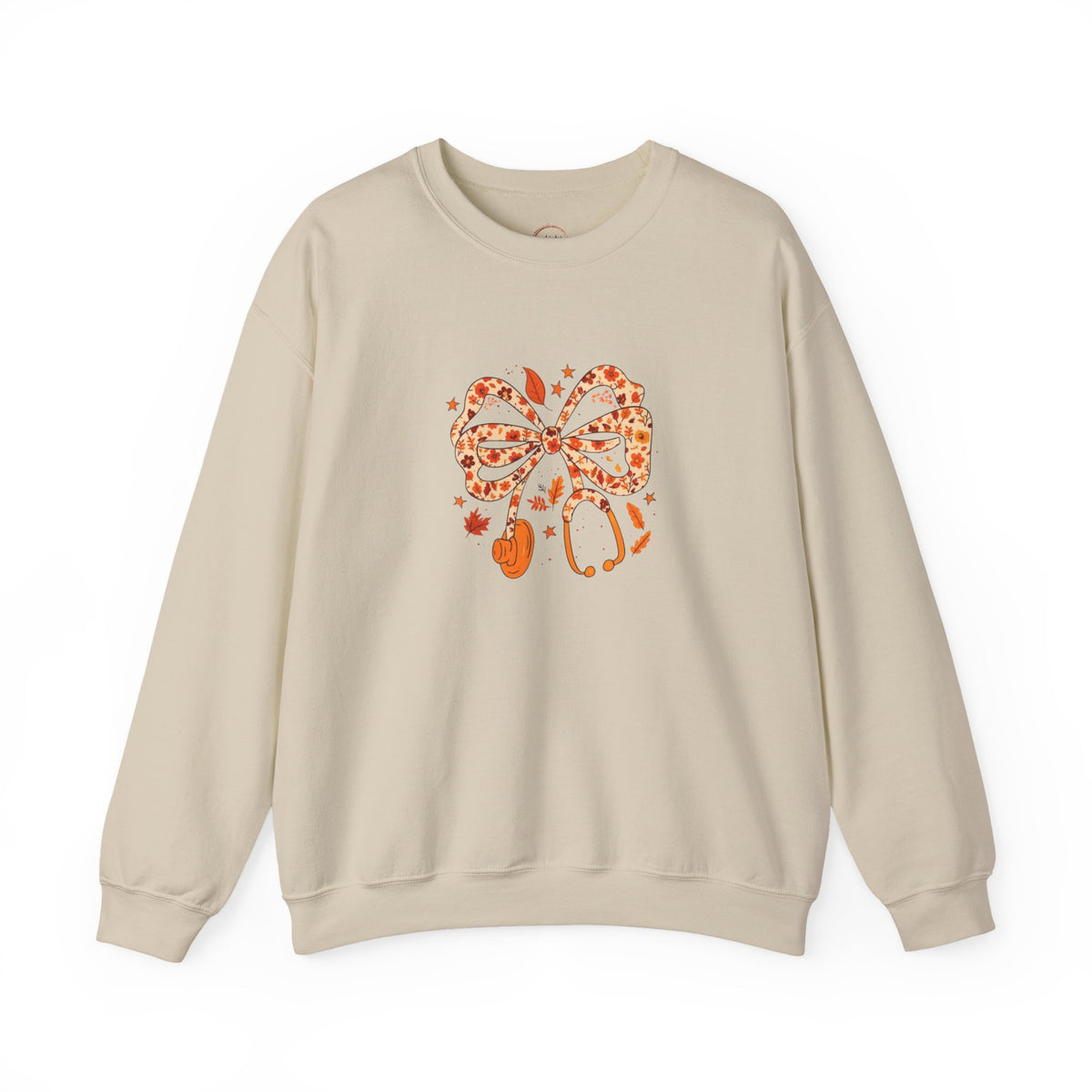 Leopard Bow Paw Print Crewneck Sweatshirt