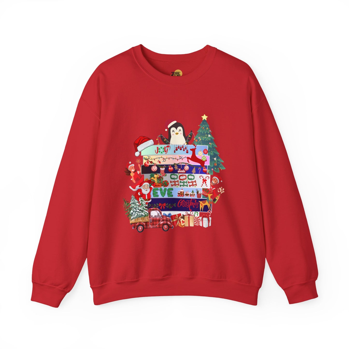 Festive Penguin Crewneck Sweatshirt, Winter Clothing, Holiday Gift, Cozy Sweater, Christmas Sweatshirt, Casual Wear