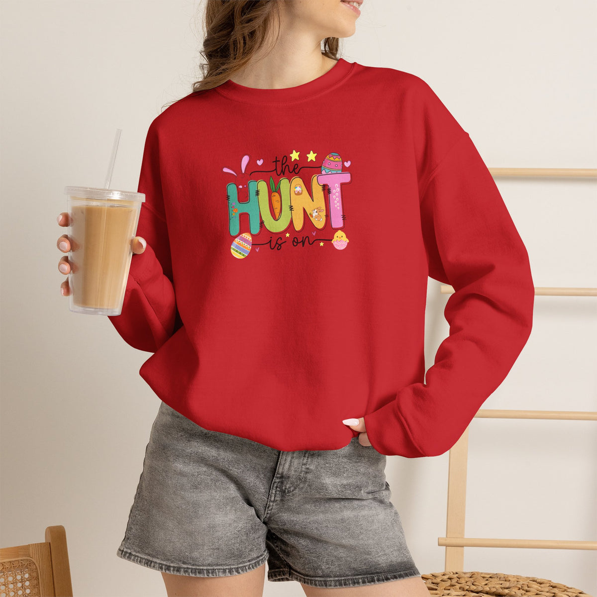 Easter 'The Hunt Is On' Crewneck Sweatshirt