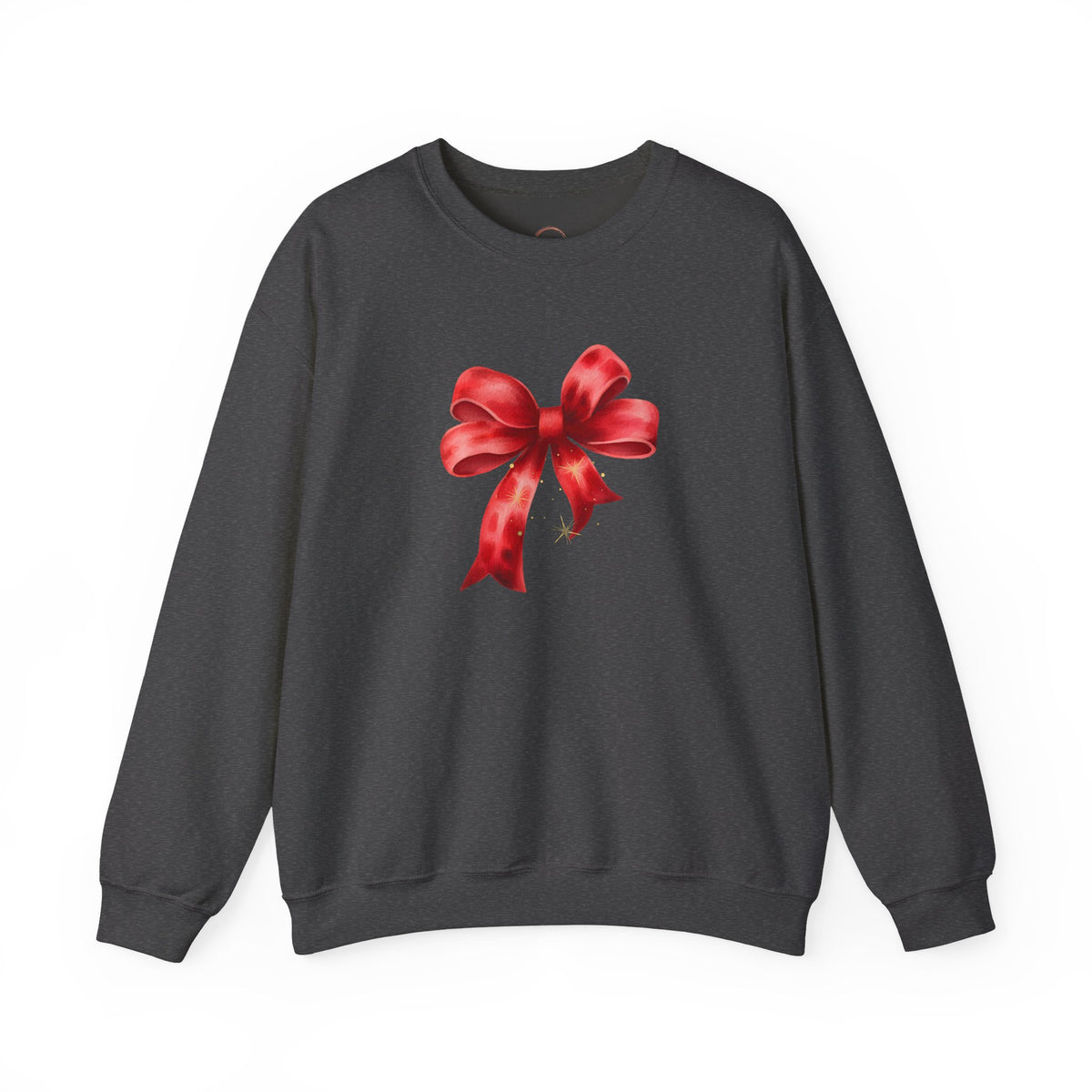 Red Ribbon Bow Crewneck Sweatshirt — Holiday Gift Sweatshirt