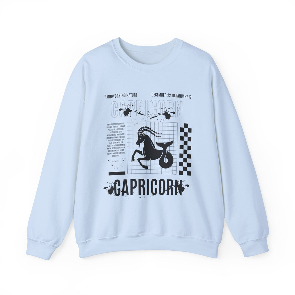 Capricorn Zodiac Unisex Sweatshirt, Retro Astrology Gift, Trendy Positive Word Shirt for Capricorn Friend