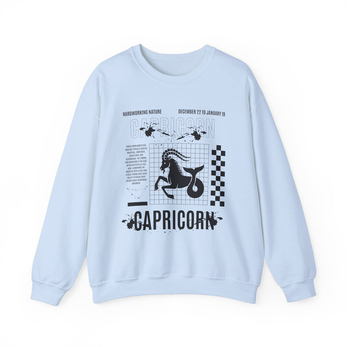 Capricorn Zodiac Unisex Sweatshirt, Retro Astrology Gift, Trendy Positive Word Shirt for Capricorn Friend