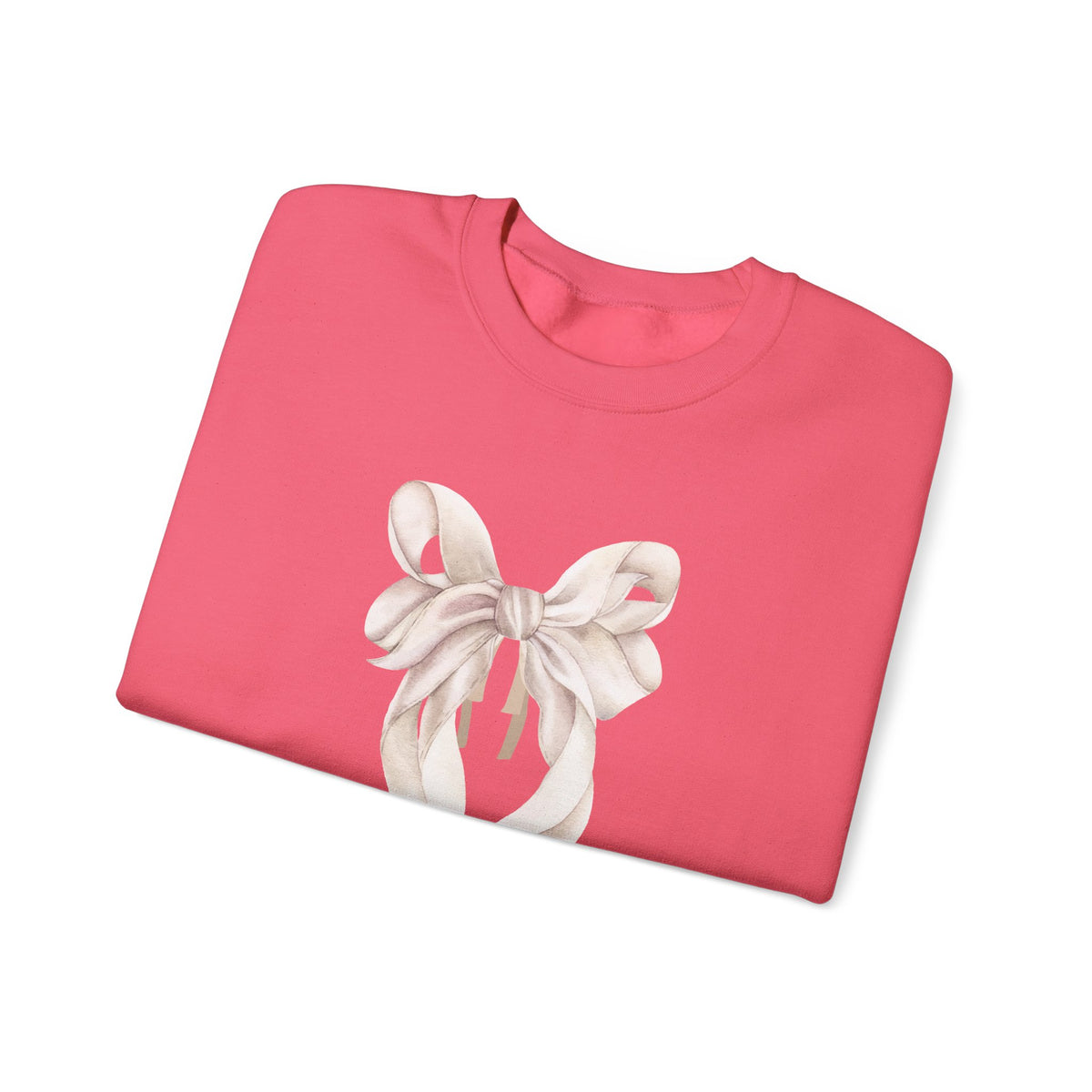Bow Sweatshirt, Coquette Girl Sweatshirt, Feminine Floral Bow Crewneck