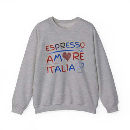 Espresso Amore Italia Crewneck Sweatshirt – Italian Coffee Lover Pullover