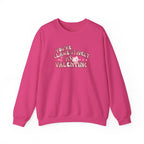 Cat Bow Valentine Unisex Sweatshirt, Claws-itively Adorable Gift, Funny Valentine's Day Jumper, Cute Kitty Lover Top, Heart Design Pullover,