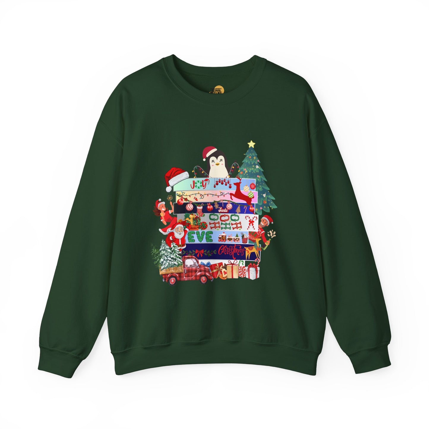 Festive Penguin Crewneck Sweatshirt, Winter Clothing, Holiday Gift, Cozy Sweater, Christmas Sweatshirt, Casual Wear