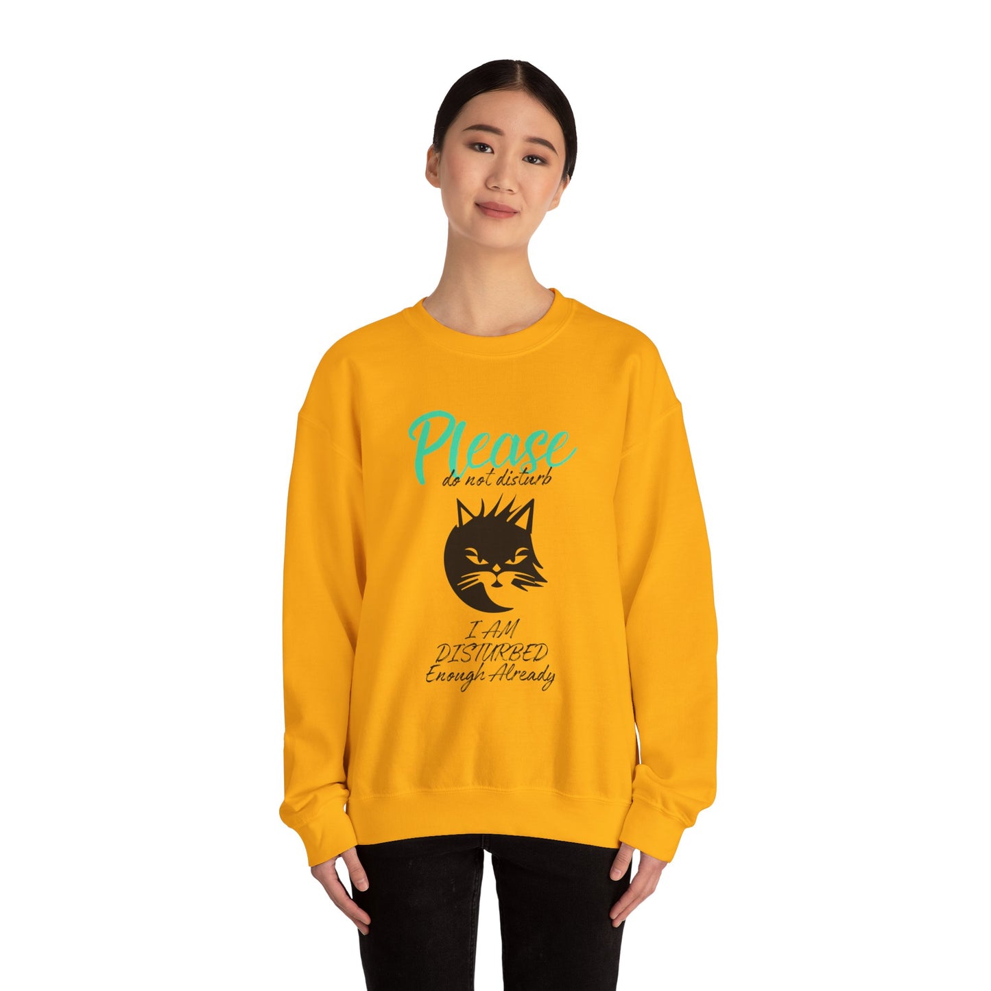 Please Do Not Disturb Cat Unisex Crewneck Sweatshirt