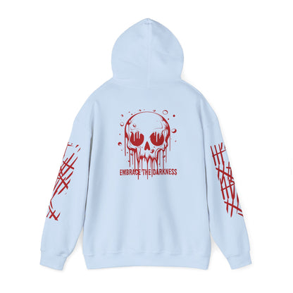 Unisex Heavy Hooded Sweatshirt Skull, Holloween