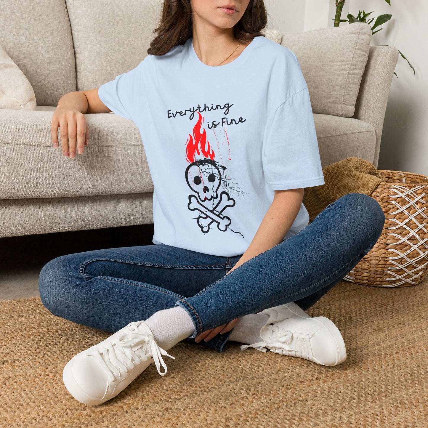 Everything Is Fine T-Shirt | Funny Dark Humor