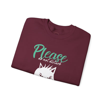 Please Do Not Disturb Cat Unisex Crewneck Sweatshirt