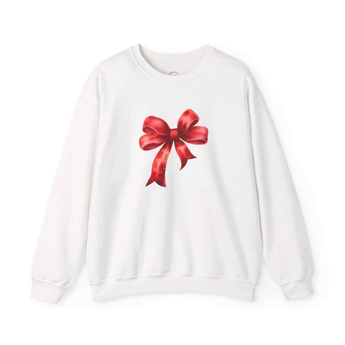 Red Ribbon Bow Crewneck Sweatshirt — Holiday Gift Sweatshirt