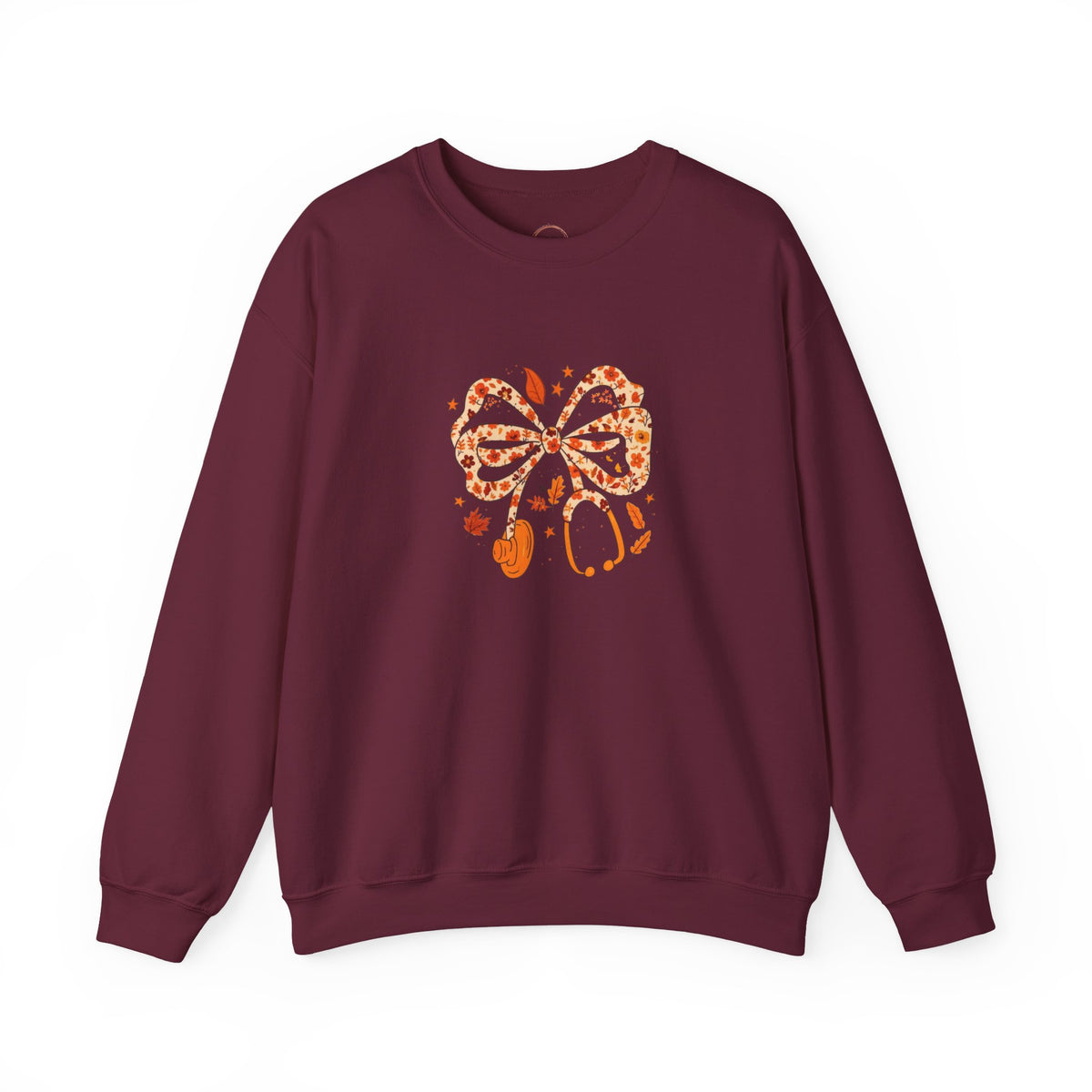 Leopard Bow Paw Print Crewneck Sweatshirt