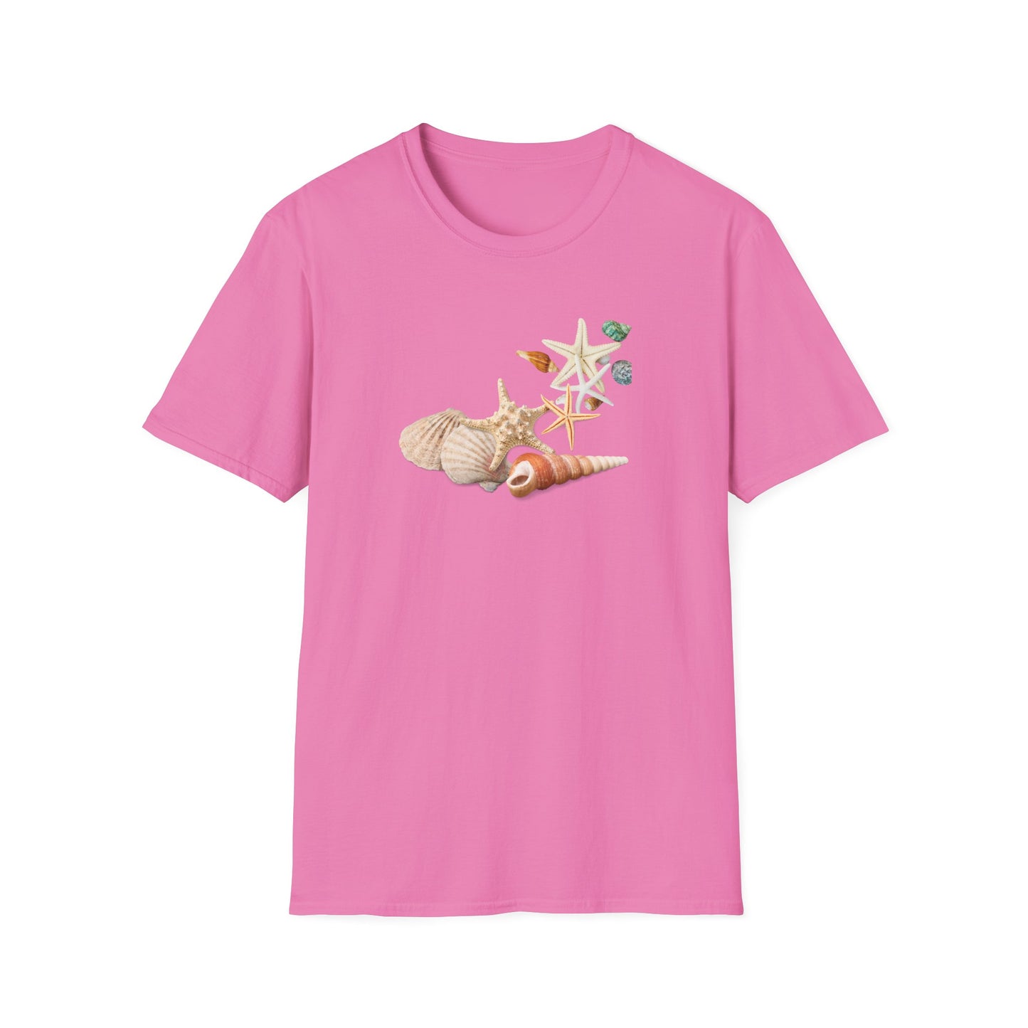 Shell Print Unisex T-Shirt | Beach-Themed Casual Summer Tee
