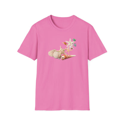 Shell Print Unisex T-Shirt | Beach-Themed Casual Summer Tee