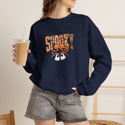 Spooky Ghost Pumpkin Crewneck Sweatshirt